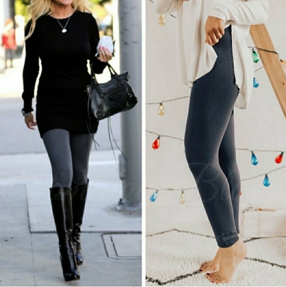 Charcoal Fleece Lined Leggings